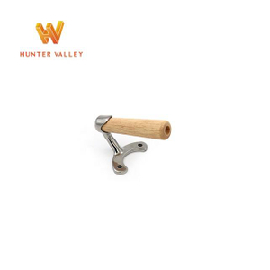Hunter Valley Cast Cookware Hardware Custom Metal Cubierta de acero inoxidable Oreja y cubierta de madera Oreja manija de madera tapa manija